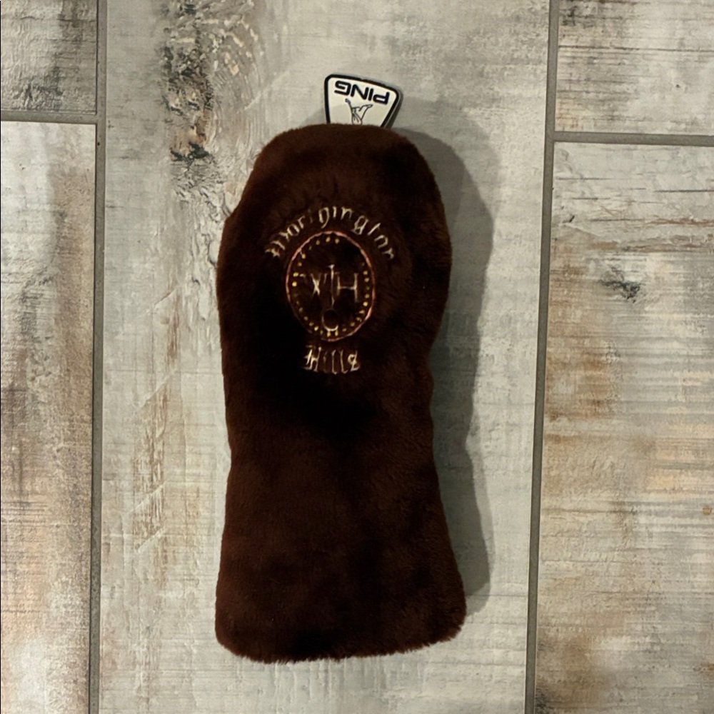 PING vintage FUZZY Dark Brown Golf Club Headcover WORTHINGTON HILLS